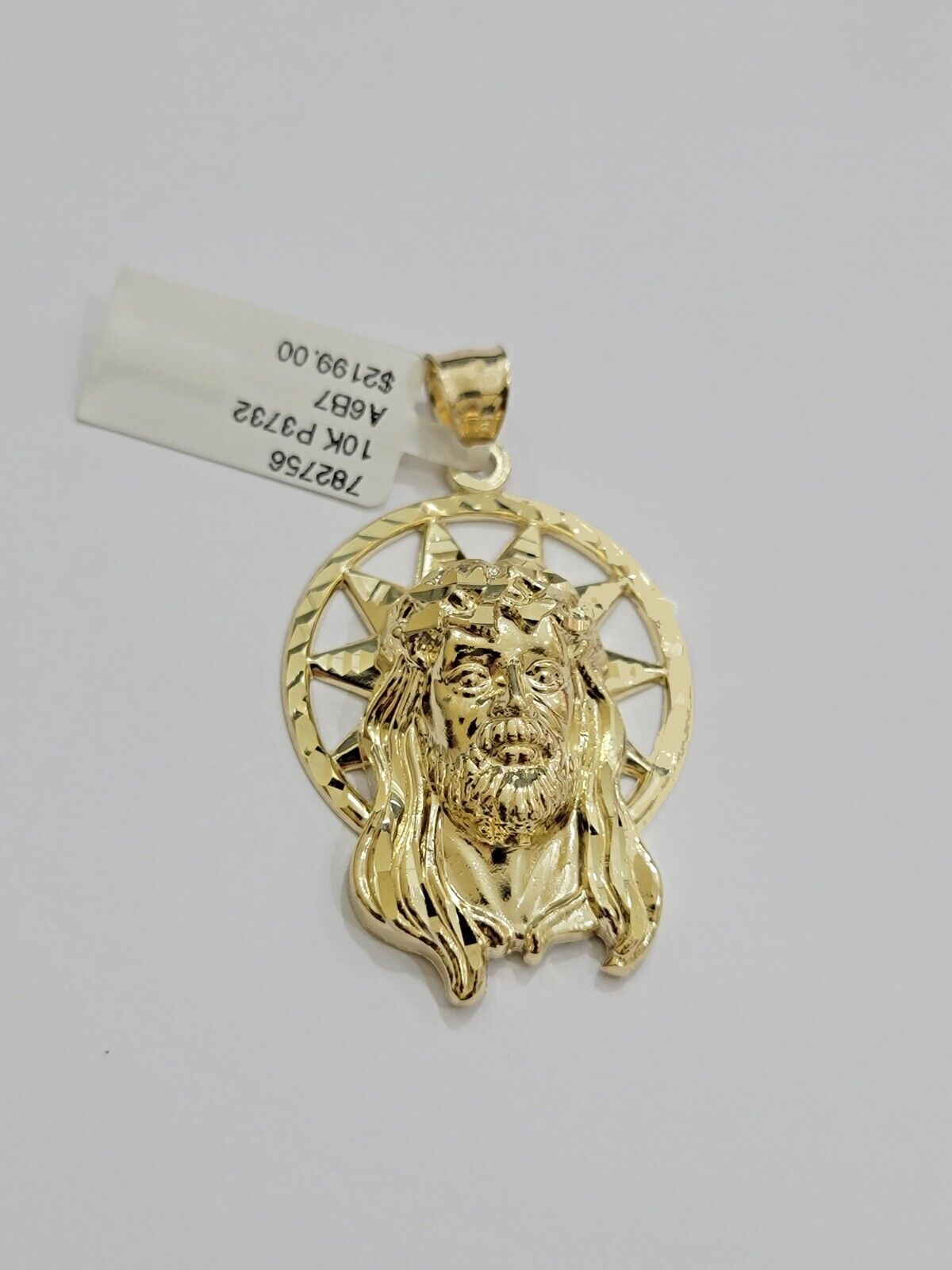 10kt Gold Rope Chain Jesus Head Charm Pendant Set 18 - 30'' Inch 5mm Necklace SALE - GoldenlinQ